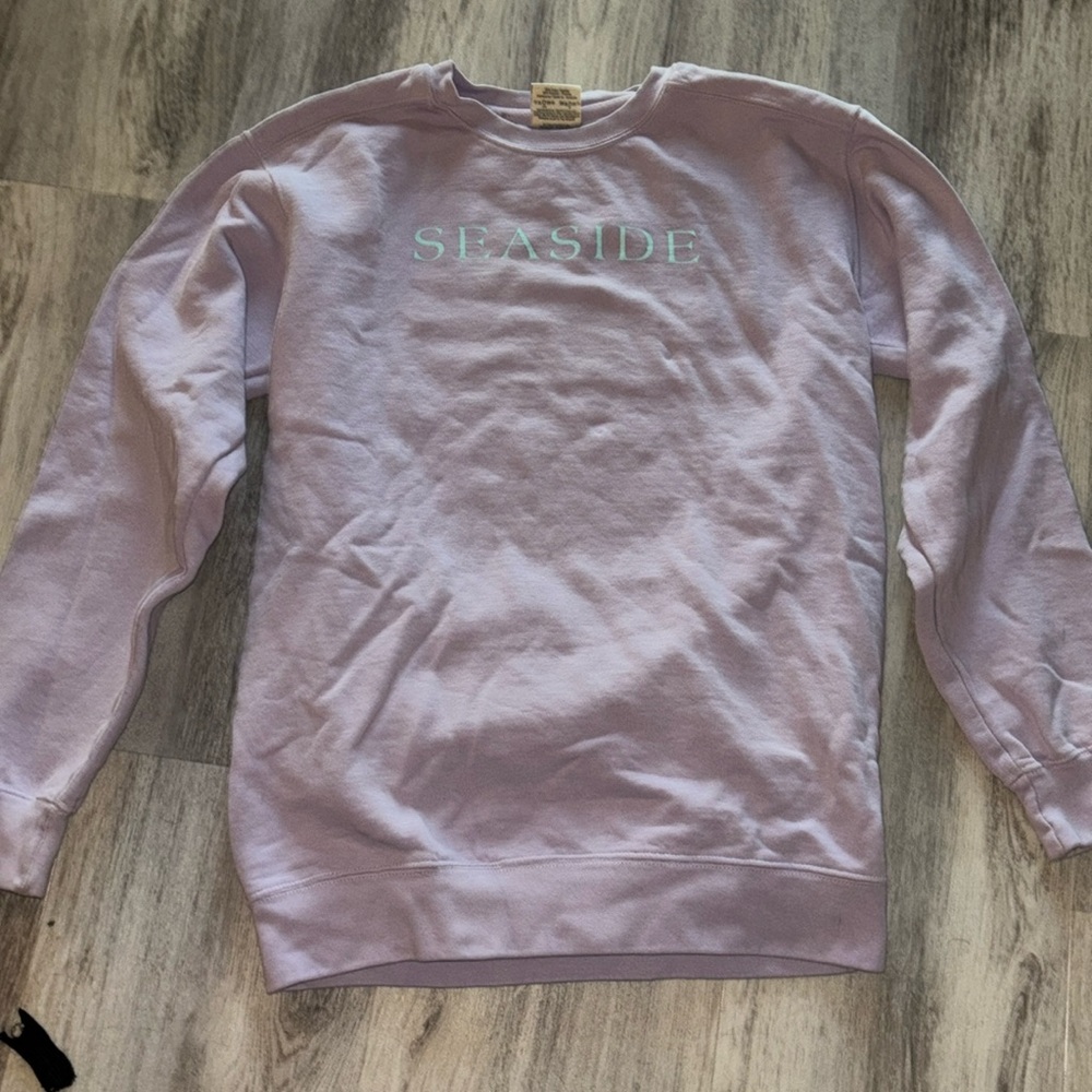 Seaside sweatshirt pullover, lilac and seafoam